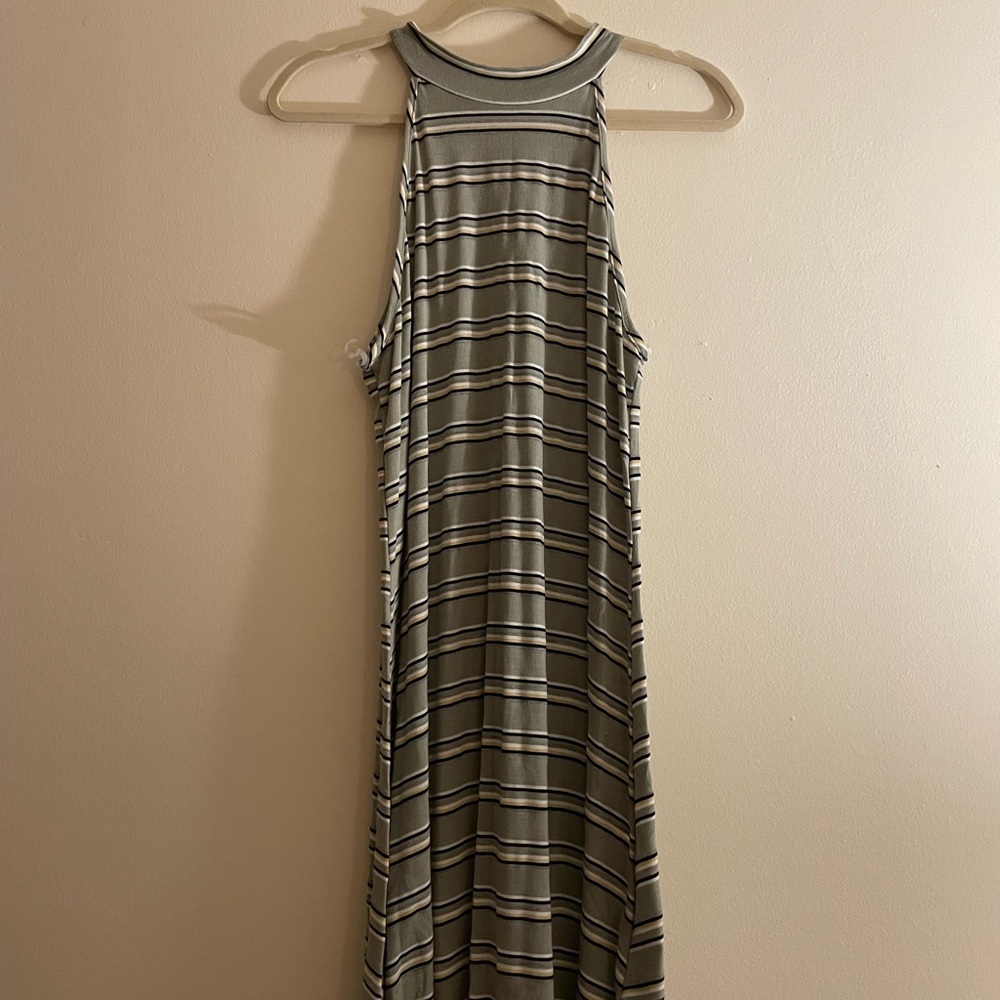Grey striped dress